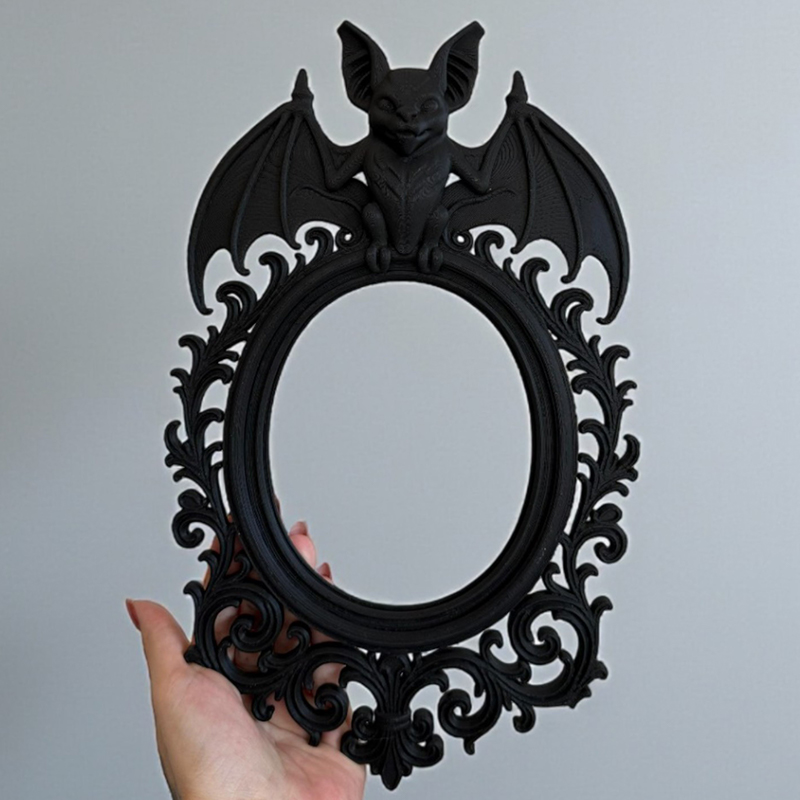 Resin Art Photo Frame - Decorations HaLLoween Crow Bat Vintage Picture
