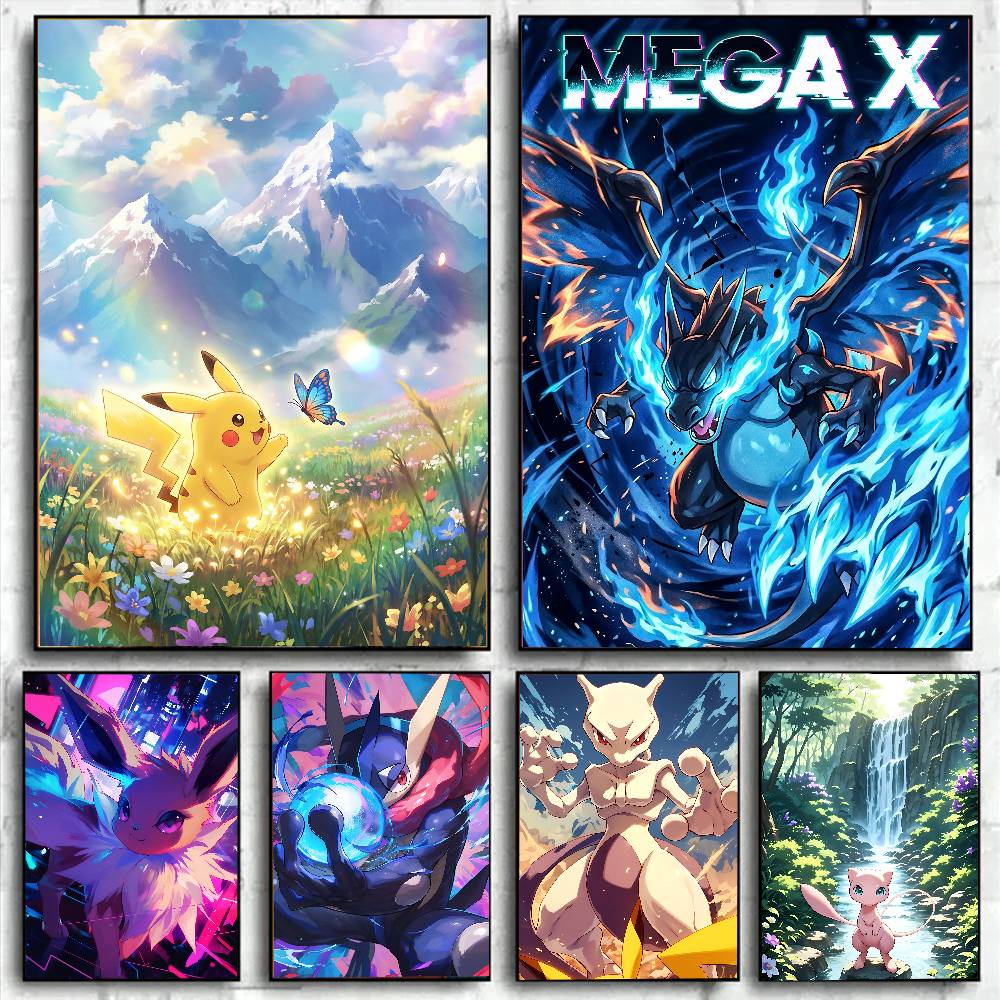 Resin Art Anime - Pokemon Anime Poster Eevee HD Diamond