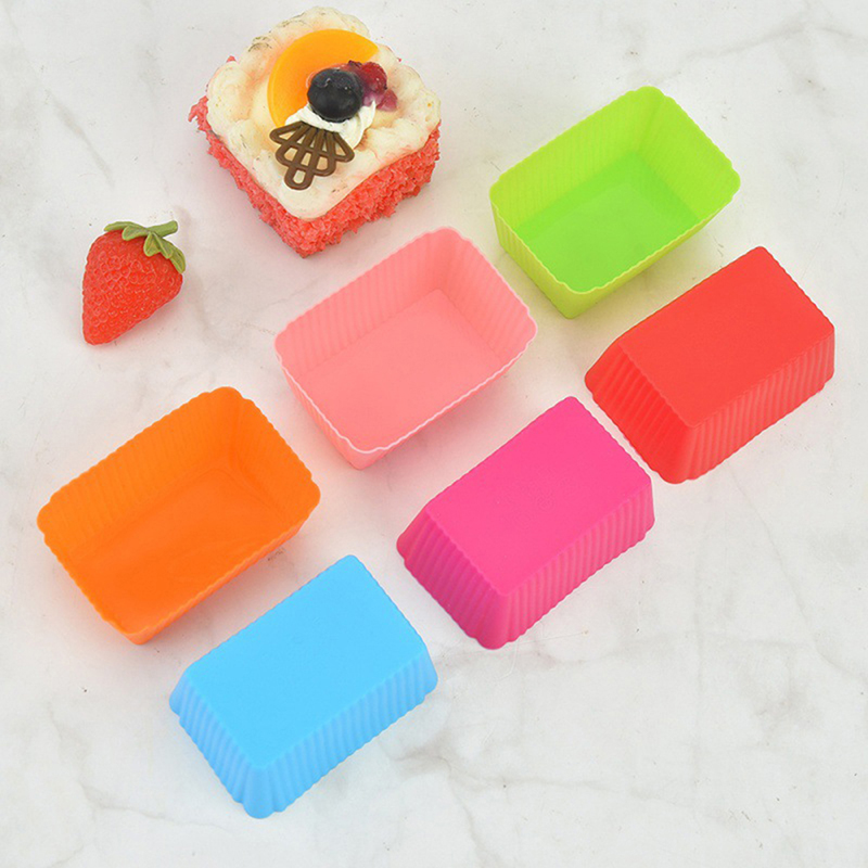 Tray Mold Rectangle - 6PCS Cake Mold Silicone Rectangle Soft