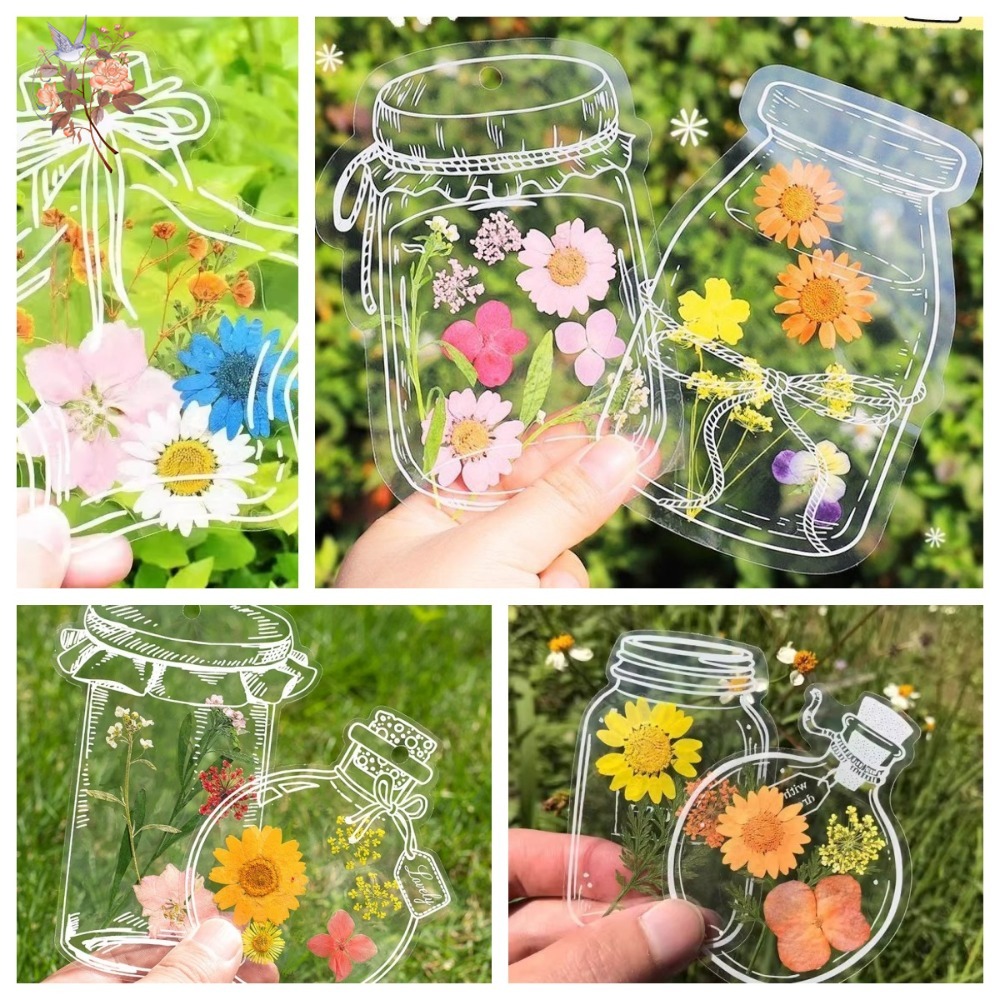 Dried Flower Pressed - Handmade Pressed Dried Flowers Bookmark DIY