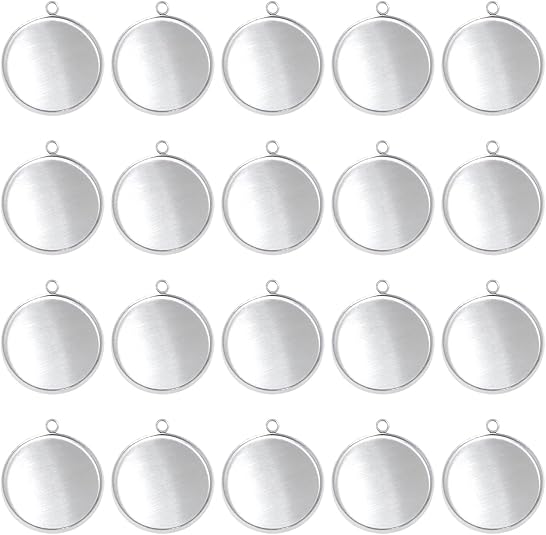 20 Pieces Stainless Steel Roun - Resin Art Handmade review and price