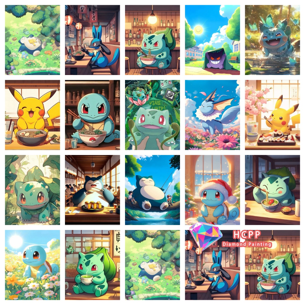 Pikachu Bulbasaur Squirtle Ani - Resin Art Anime review and price