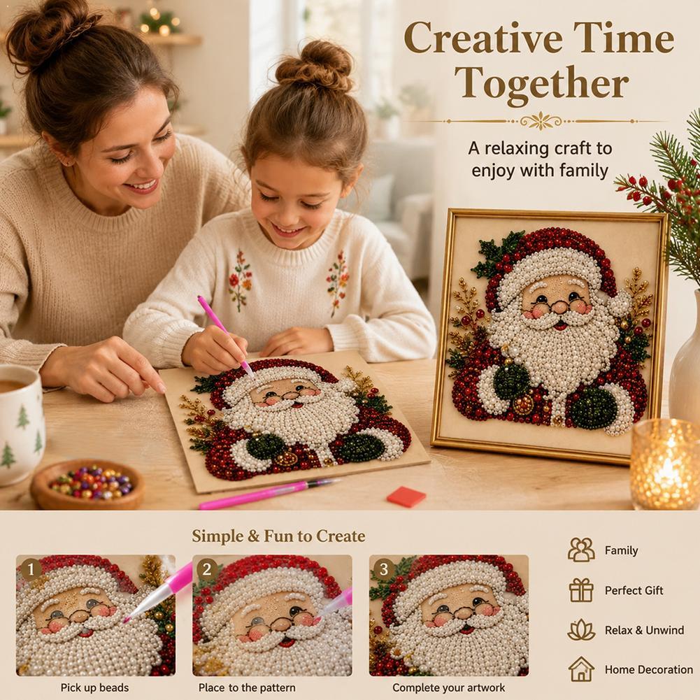 Christmas Santa Claus Pearl Ar - Resin Art Craft review and price