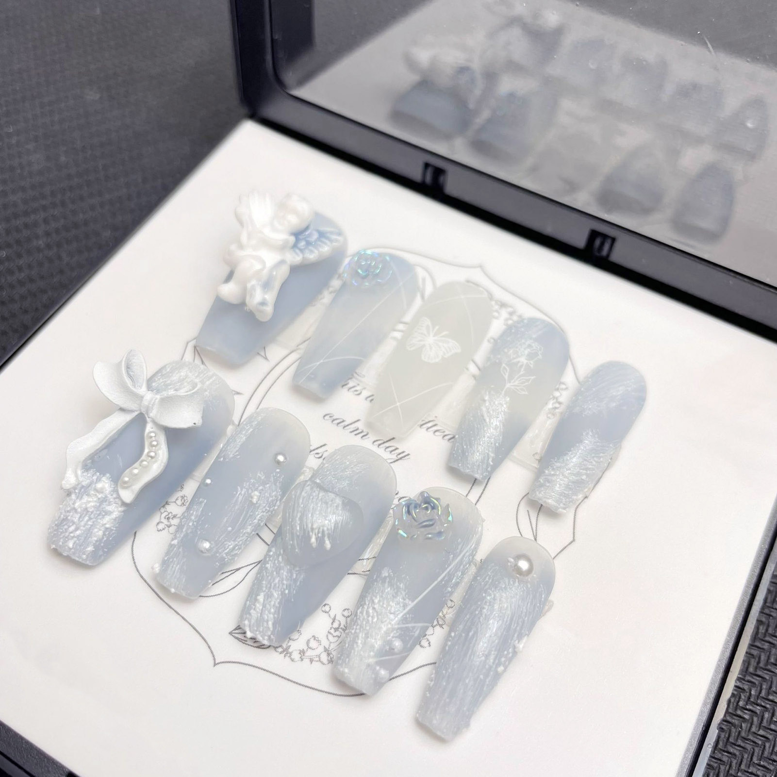 3D Plaster Angel False Nails G - Resin Art Flower review and price