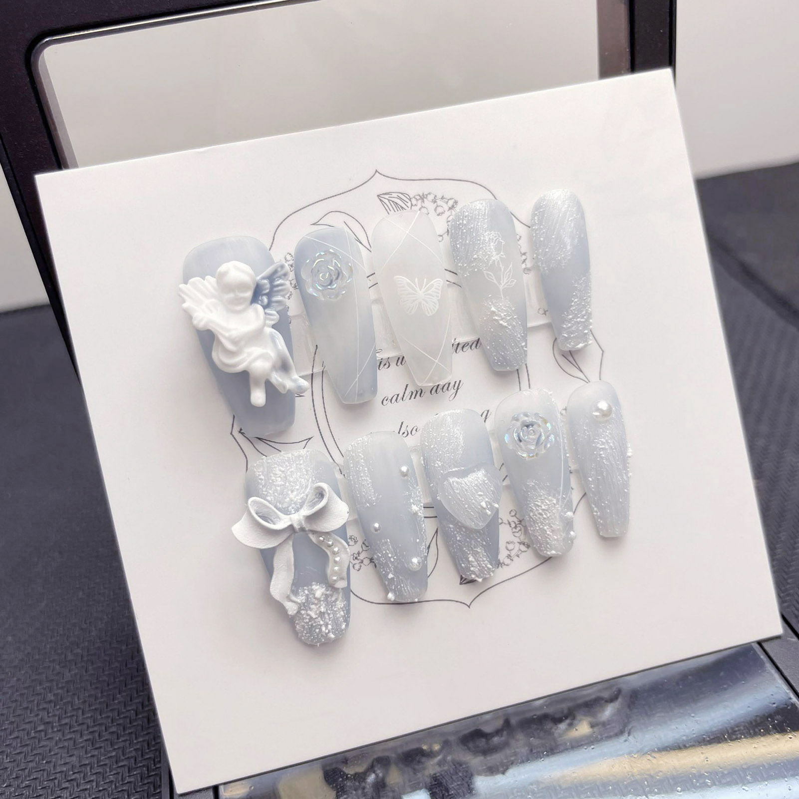 3D Plaster Angel False Nails G - Resin Art Flower review and price