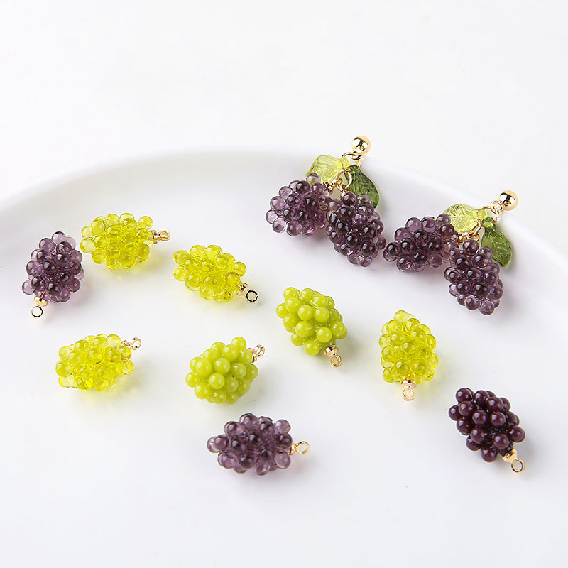 6pcs Cute Little Grapes Resin  - Resin Art Handmade review and price