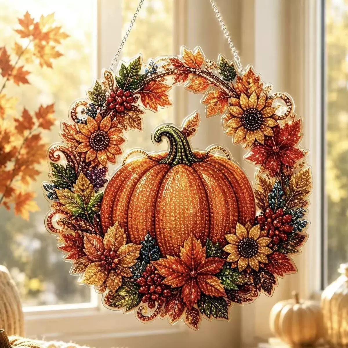 Halloween Pumpkins Diamond Art - Resin Art Flower review and price