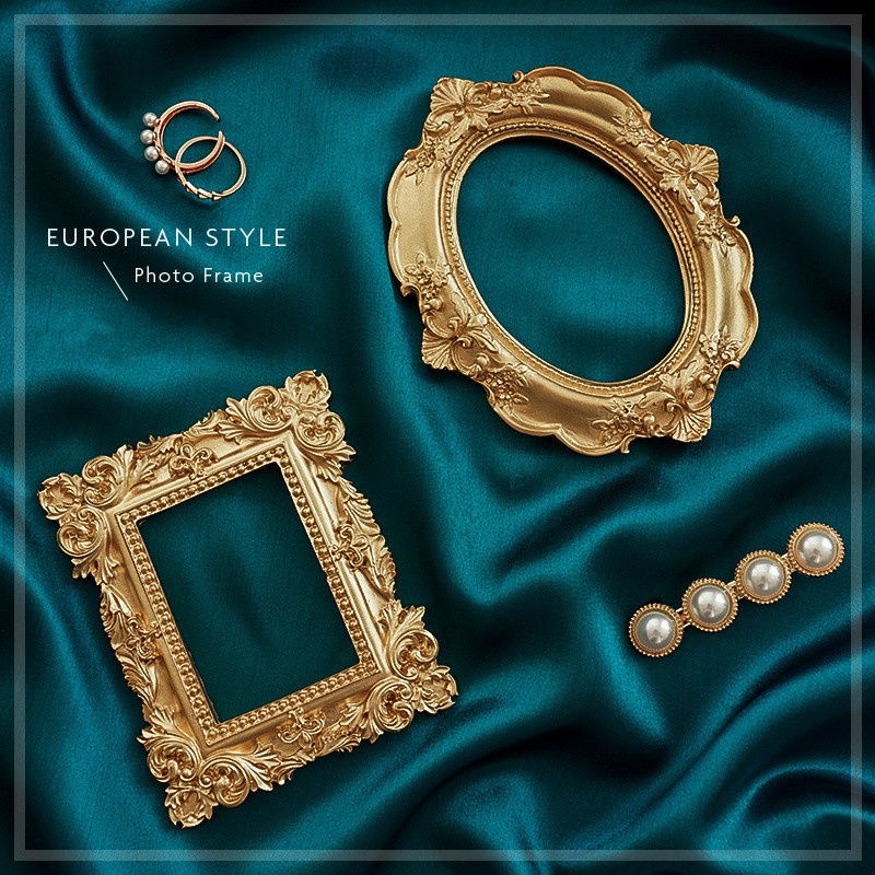 Golden Retro Photo Frame Nail  - Resin Art Photo Frame review and price