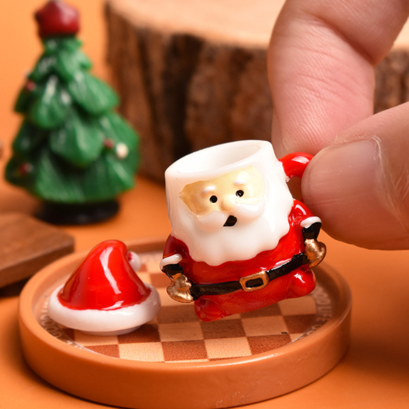 Mini Santa Teacup Ornament - R - Resin Art Handmade review and price