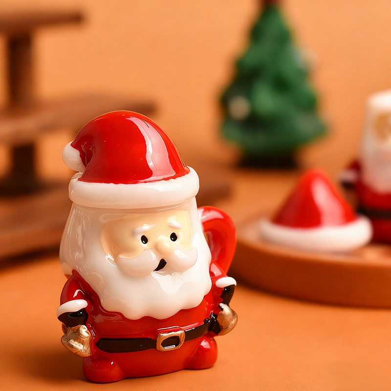 Mini Santa Teacup Ornament - R - Resin Art Handmade review and price