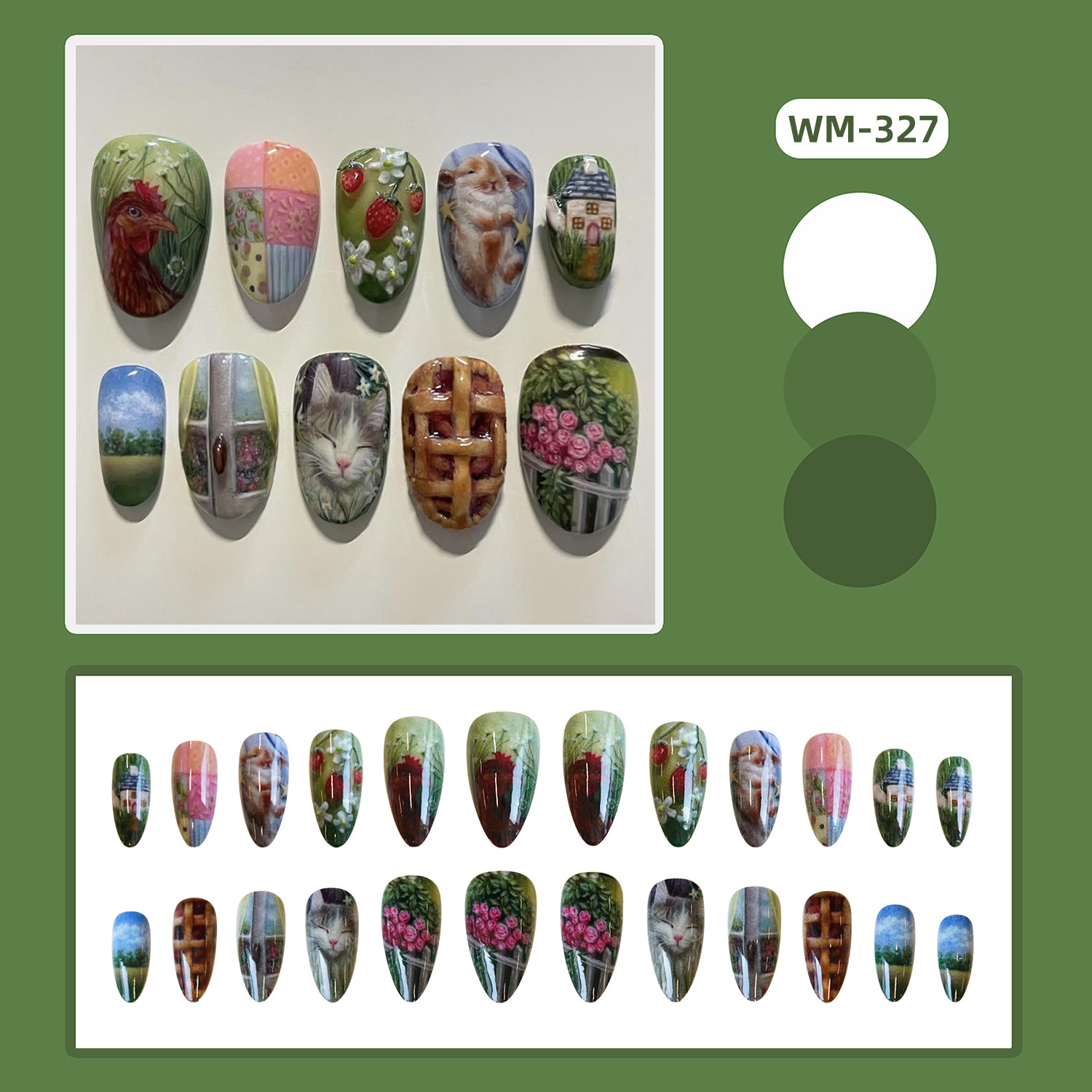 24pcs Pastoral Style Almond Pr - Resin Art Flower review and price