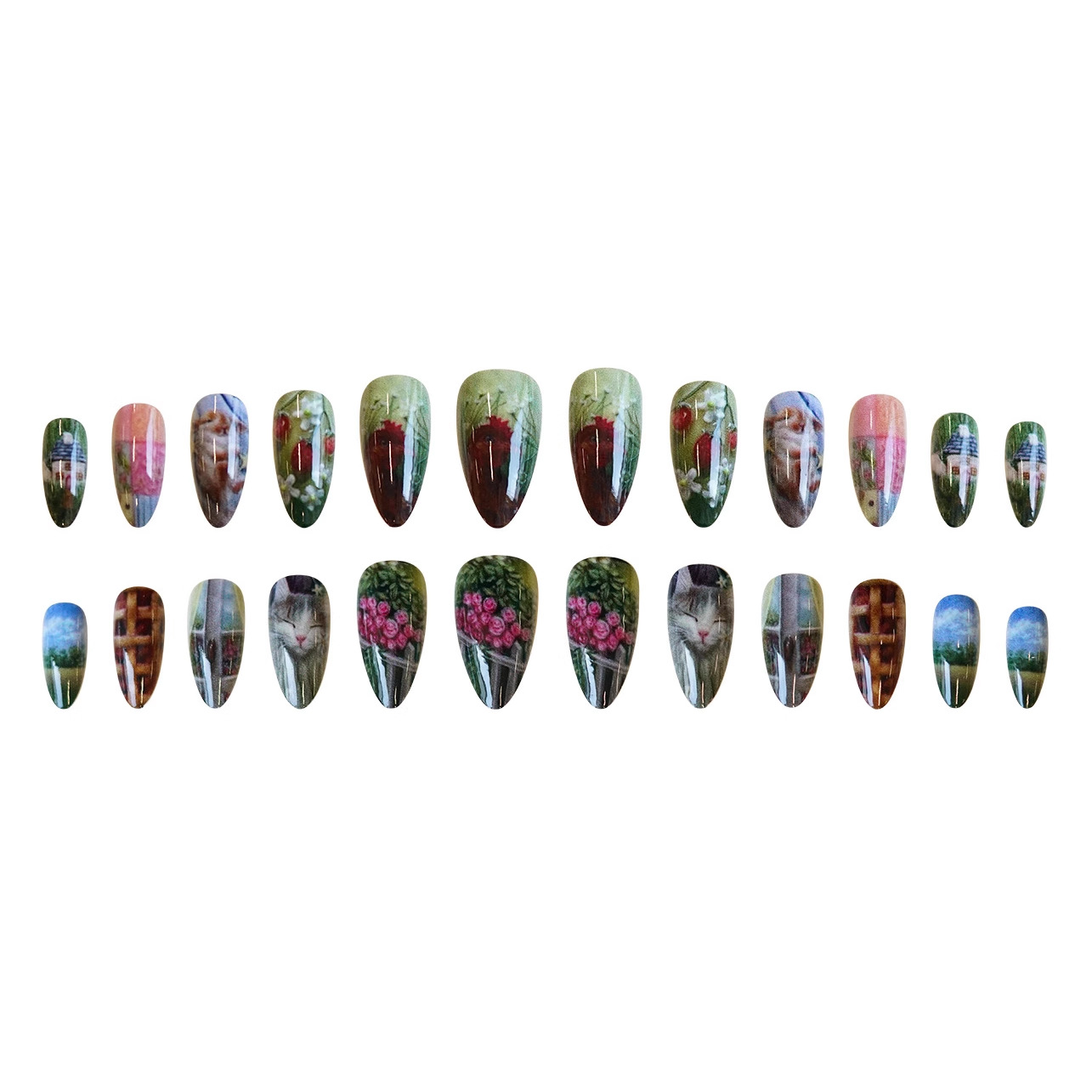 24pcs Pastoral Style Almond Pr - Resin Art Flower review and price