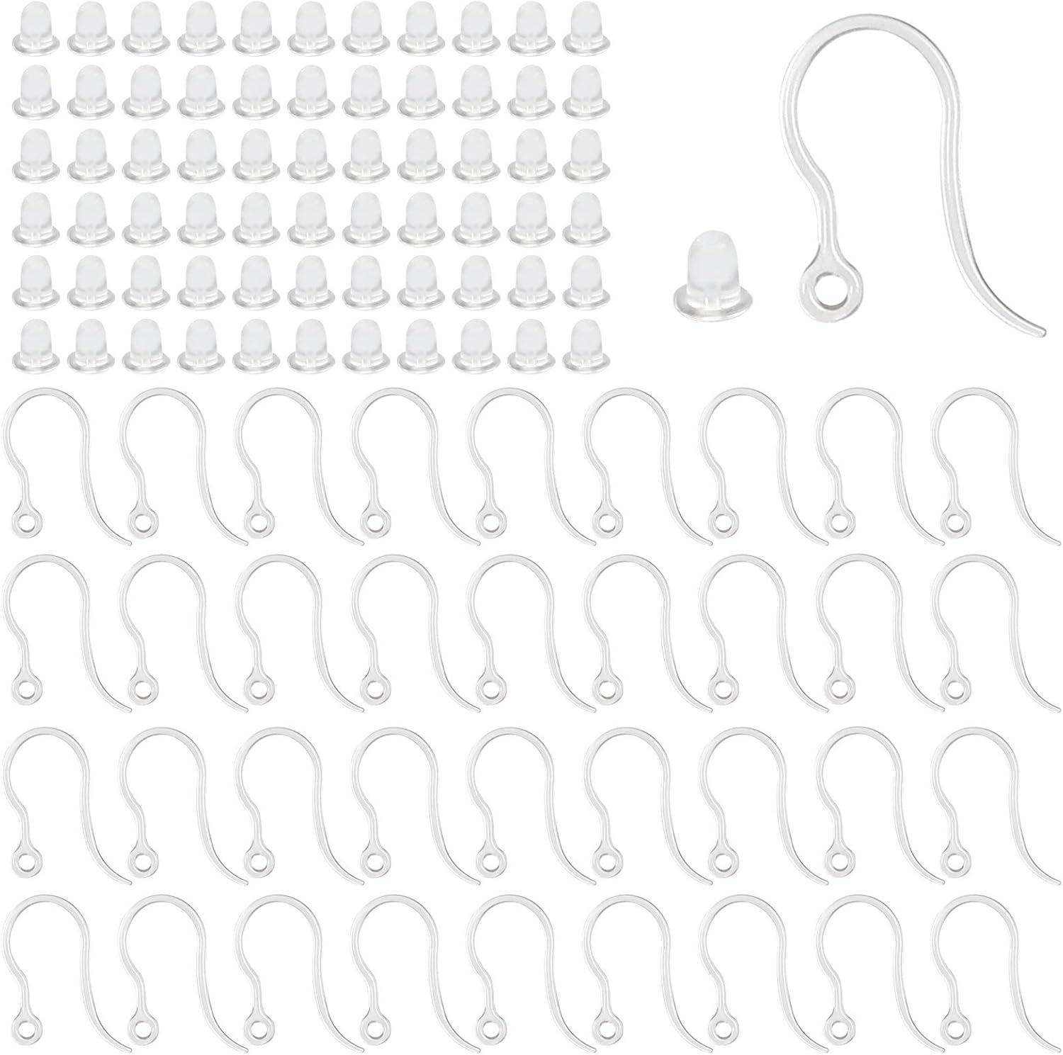 40pcs Clear Plastic Earring Ho - Resin Art Handmade review and price
