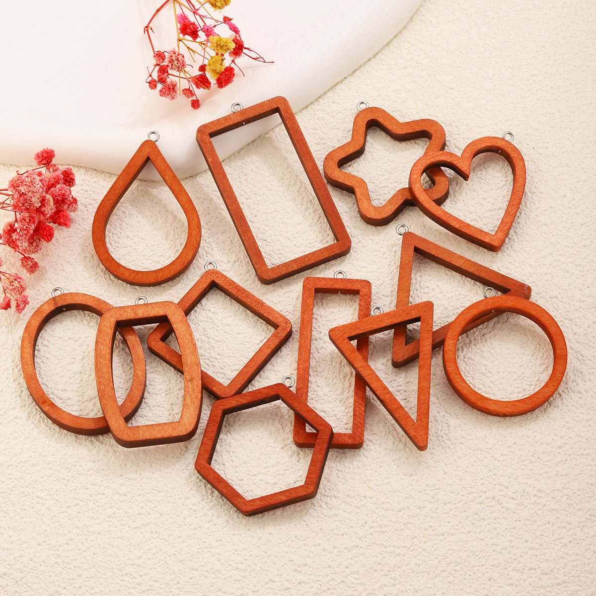 10PCS Triangle Rectangle Wood  - Resin Art Handmade review and price