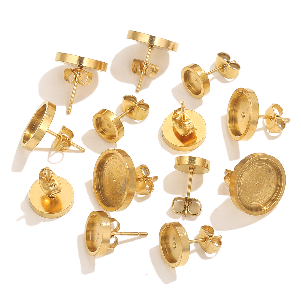 10pcs Stainless Steel Gold Ear - Resin Art Handmade review and price